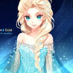 Elsa Frozen – anime art